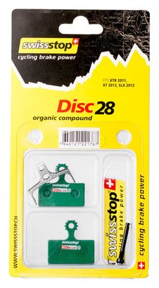 SWISSTOP Paire de plaquettes Organiques Disc28 Shimano  FSA  REVER