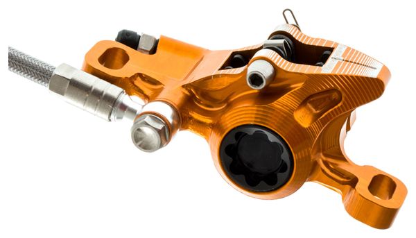 HOPE Rear Break Tech 3 X2 Orange geflochtener Schlauch - Ohne Rotor