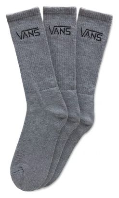 Vans Classic Crew Grey Socks (3 pairs)