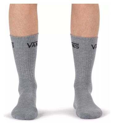 Vans Classic Crew Grey Socks (3 pairs)