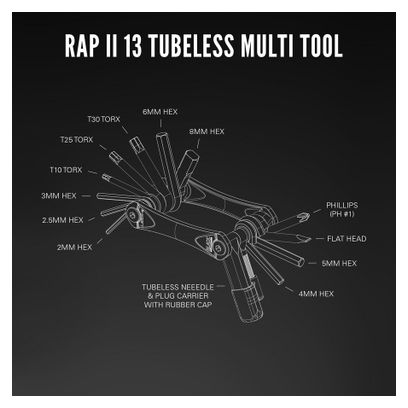 Multi Outils Lezyne Rap II 13 - Tubeless