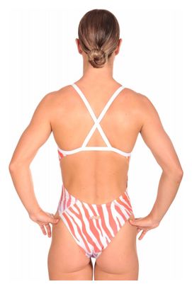 Women's Swimsuit Mako Aumakua LA Zebra White / Pink