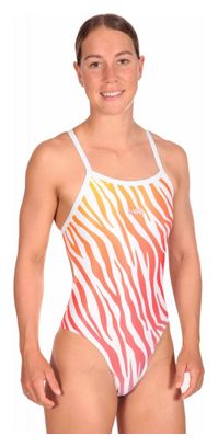 Women's Swimsuit Mako Aumakua LA Zebra White / Pink