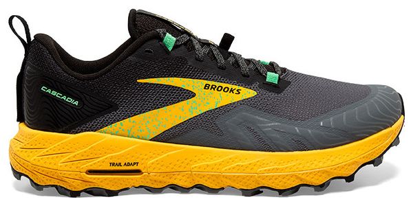 Brooks Cascadia 17 Grey Yellow Men's Trail Shoes