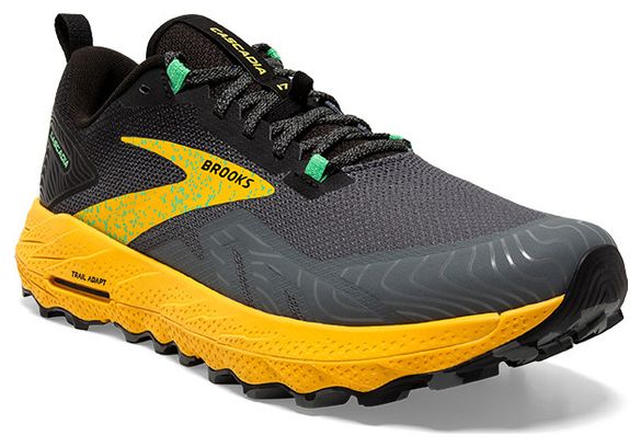 Brooks Cascadia 17 Grey Yellow Men's Trail Shoes