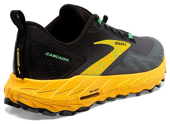 Brooks Cascadia 17 Grey Yellow Men's Trail Shoes