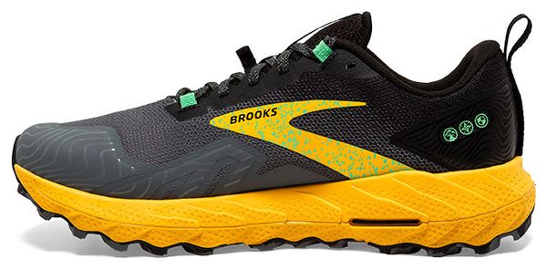 Brooks Cascadia 17 Grey Yellow Men's Trail Shoes