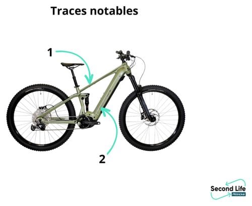 Exhibition Bike - Sunn Charger 630 Shimano Deore 12V 625Wh Green 2023 All-Suspension Electric Mountain Bike
