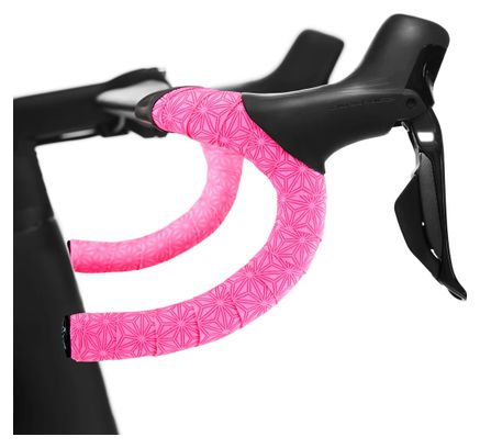 Nastro per manubrio Supacaz Suede rosa fluo con tappi
