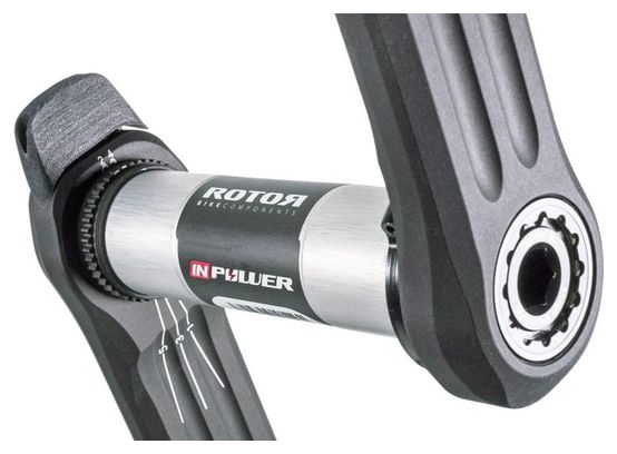 Rotor Inpower Direct Mount Powermeter Kurbelgarnitur (ohne Kettenblätter) Schwarz