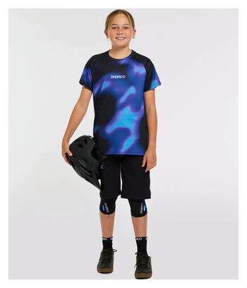 Children's Dharco Blue Black Short-Sleeved Jersey