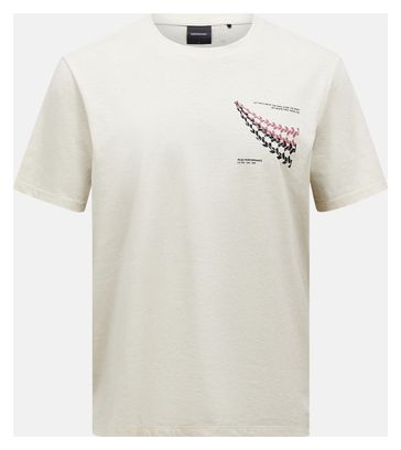 T-Shirt Peak Performance Explore Graphic Beige Homme