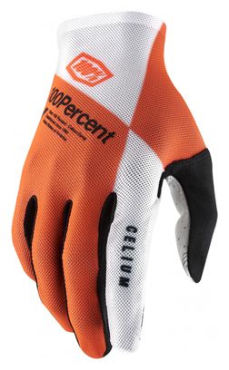 Paar Handschuhe 100% Celium Orange / Weiß