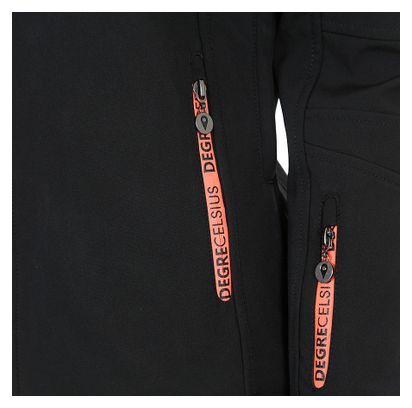 Veste Softshell Femme Amalon Noir/corail