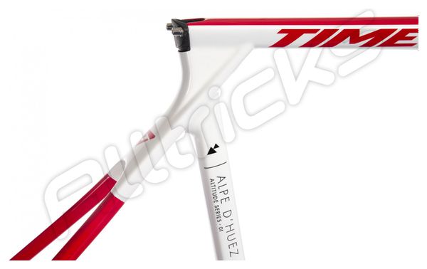 Time Alpe D&#39;Huez Kit Cuadro / Horquilla 01 Disc White Racing Red