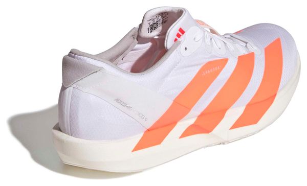 Chaussures Running adidas Adizero Adios 9 Blanc/Orange Homme
