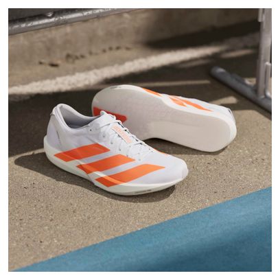 Chaussures Running adidas Adizero Adios 9 Blanc/Orange Homme