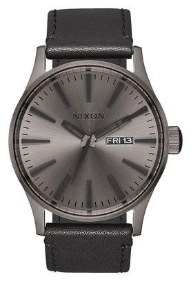 Nixon Sentry Bronzen Horloge / Leren Band