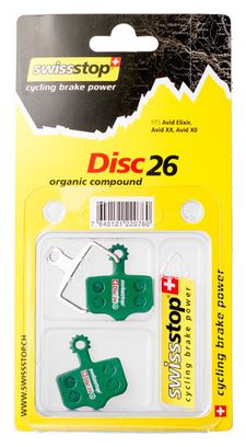 SWISSTOP Pair of Organic Disc 26 pads Avid / Sram Elixir, XX, XO, DB