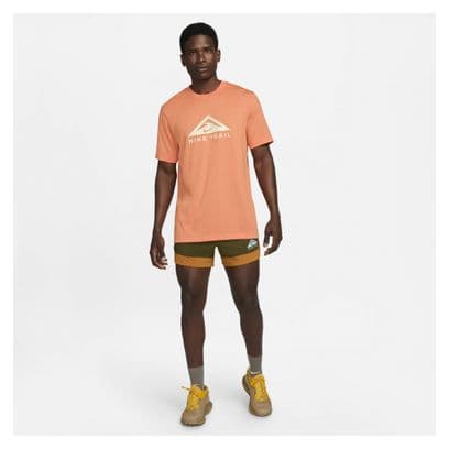 Nike Dri-Fit Trail Orange Kurzarm T-Shirt