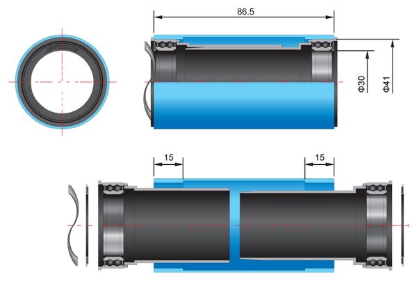 Pressfit FSA BB86 Adapter für BB386 Evo Kurbelgarnitur