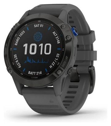 Garmin fenix 6 - Pro Solar Edition GPS Watch Black with Slate Grey Band