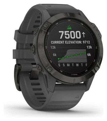 Garmin fenix 6 - Pro Solar Edition GPS Watch Black with Slate Grey Band