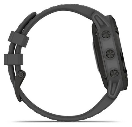 Garmin fenix 6 - Pro Solar Edition GPS Watch Black with Slate Grey Band