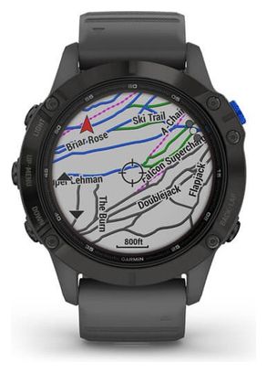 Garmin fenix 6 - Pro Solar Edition GPS Watch Black with Slate Grey Band