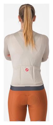 Camiseta de manga larga para mujer en color espresso, beige y gris