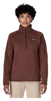 Maglione Patagonia Better da donna 1/4 di zip in pile marrone