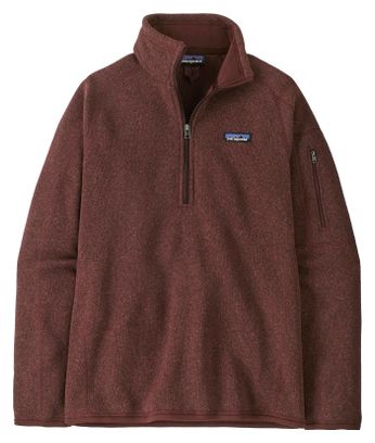 Maglione Patagonia Better da donna 1/4 di zip in pile marrone