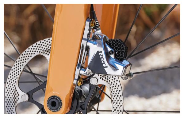 Adattatore in titanio per pinza freno anteriore Sram Flat Mount 140/160 mm absoluteBLACK Nero