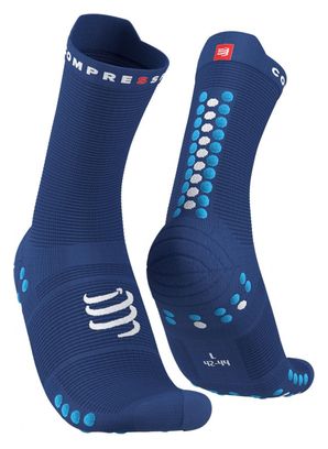 Pair of Compressport Pro Racing Socks v4.0 Run High Blue