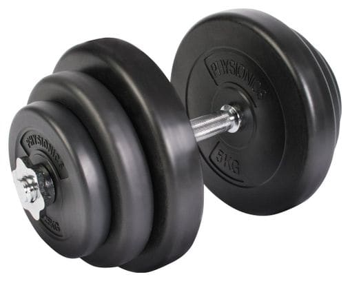 Set haltères courts 20 kg avec disques musculation fitness biceps