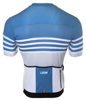LeBram Tourmalet Short Sleeve Jersey Grey / Blue Adjusted Fit