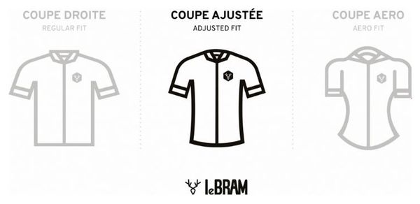 LeBram Tourmalet Short Sleeve Jersey Grijs / Blauw Adjusted Fit