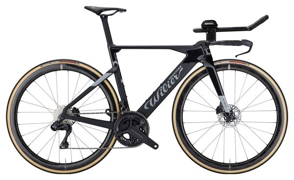 Bicicleta de triatlón Wilier Triestina Turbine SLR Shimano Ultegra Di2 12S 700 mm Negra 2024