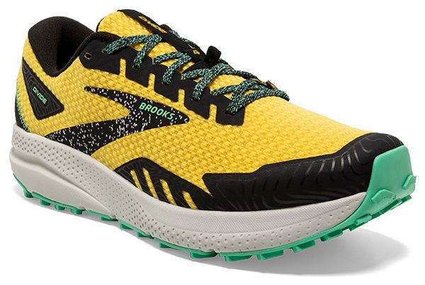 Chaussures Trail Brooks Divide 4 Jaune Vert Homme