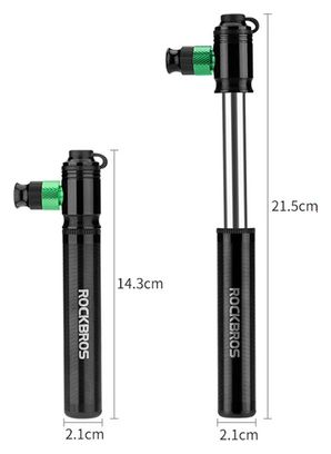 Pompe à vélo portable ROCKBROS haute pression 110 PSI avec buse