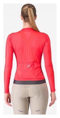 Castelli Espresso Women's Long-Sleeve Jersey ML Red Gray