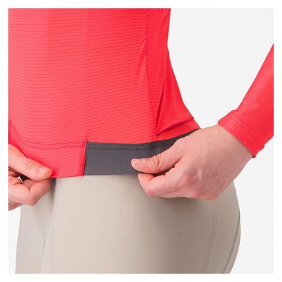 Castelli Espresso Women's Long-Sleeve Jersey ML Red Gray