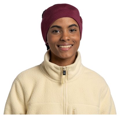 Buff Merino Wide Bordeaux headband