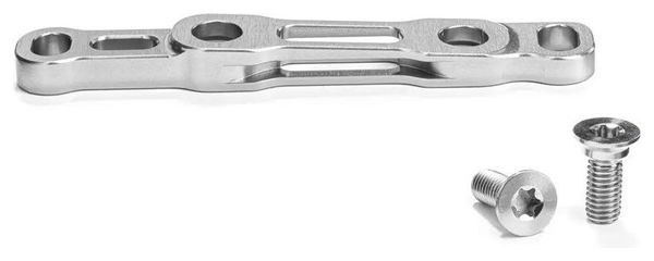 Adattatore in titanio per pinza freno anteriore Sram Flat Mount 140/160 mm absoluteBLACK Grigio