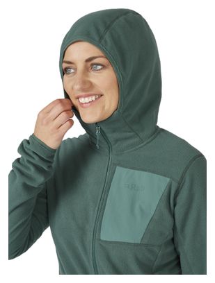 Dames RAB Tecton Hoody Fleece Groen