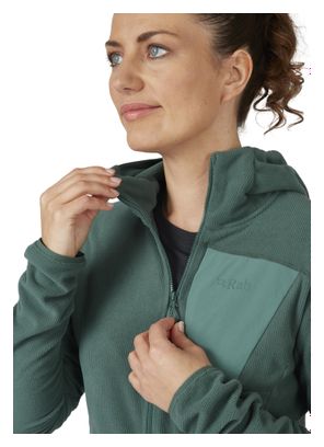 Dames RAB Tecton Hoody Fleece Groen