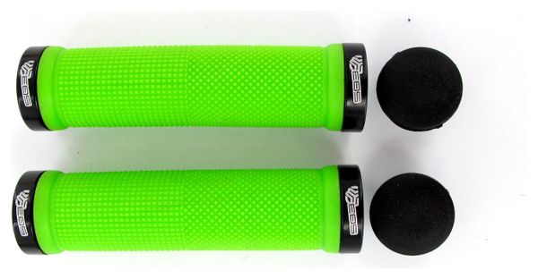 SB3 Coppia di manopole KHEOPS Lock On Verde Nero