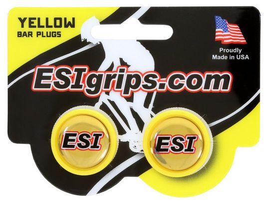 ESI Bar End Plugs Yellow