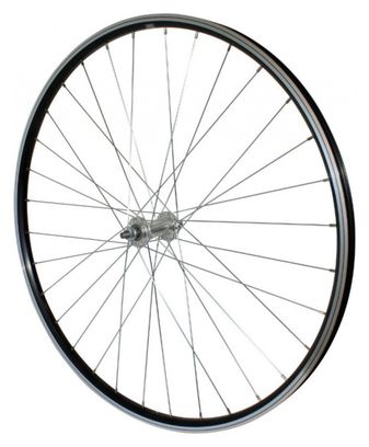 Roue Vtc 700X35 Avant P2R Alu Noir Double Paroi Moy Alu Axe Plein