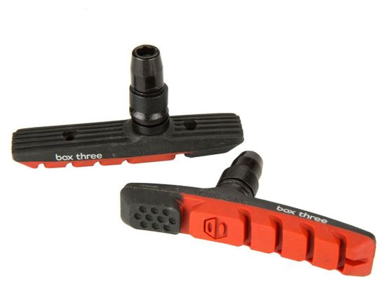 x2 Patins de Freins Box Three Air Flow 70mm Rouge